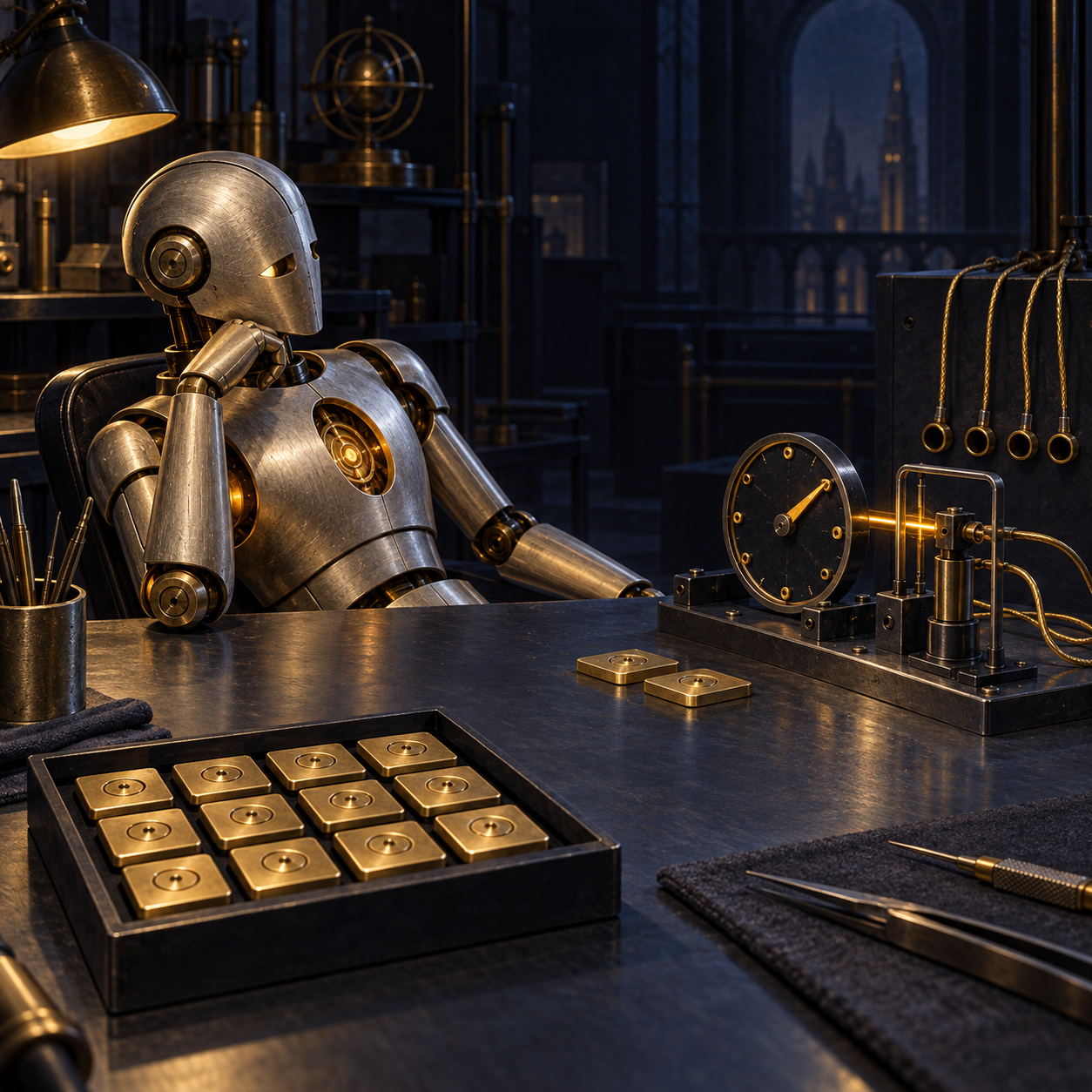 The worker returns to verify that the dial actually moved
