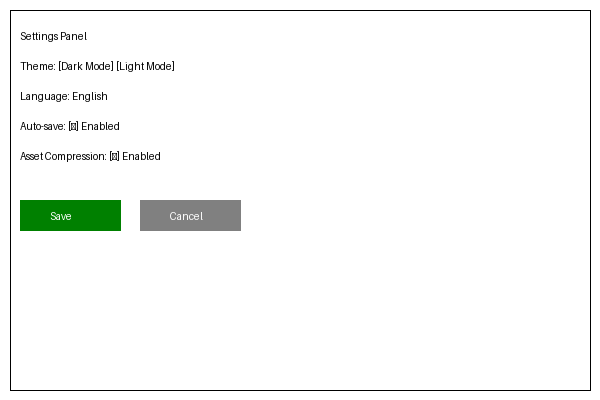Settings Panel